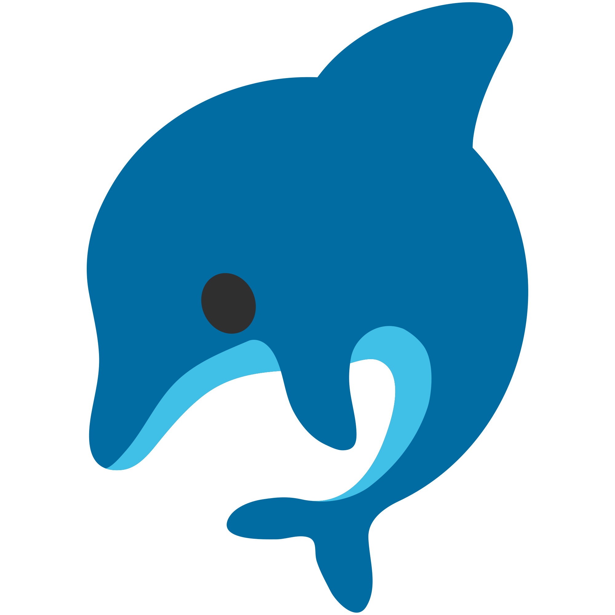Dolphins clipart flipper. File emoji u f