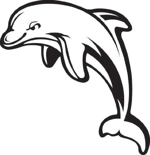 clipart dolphin line