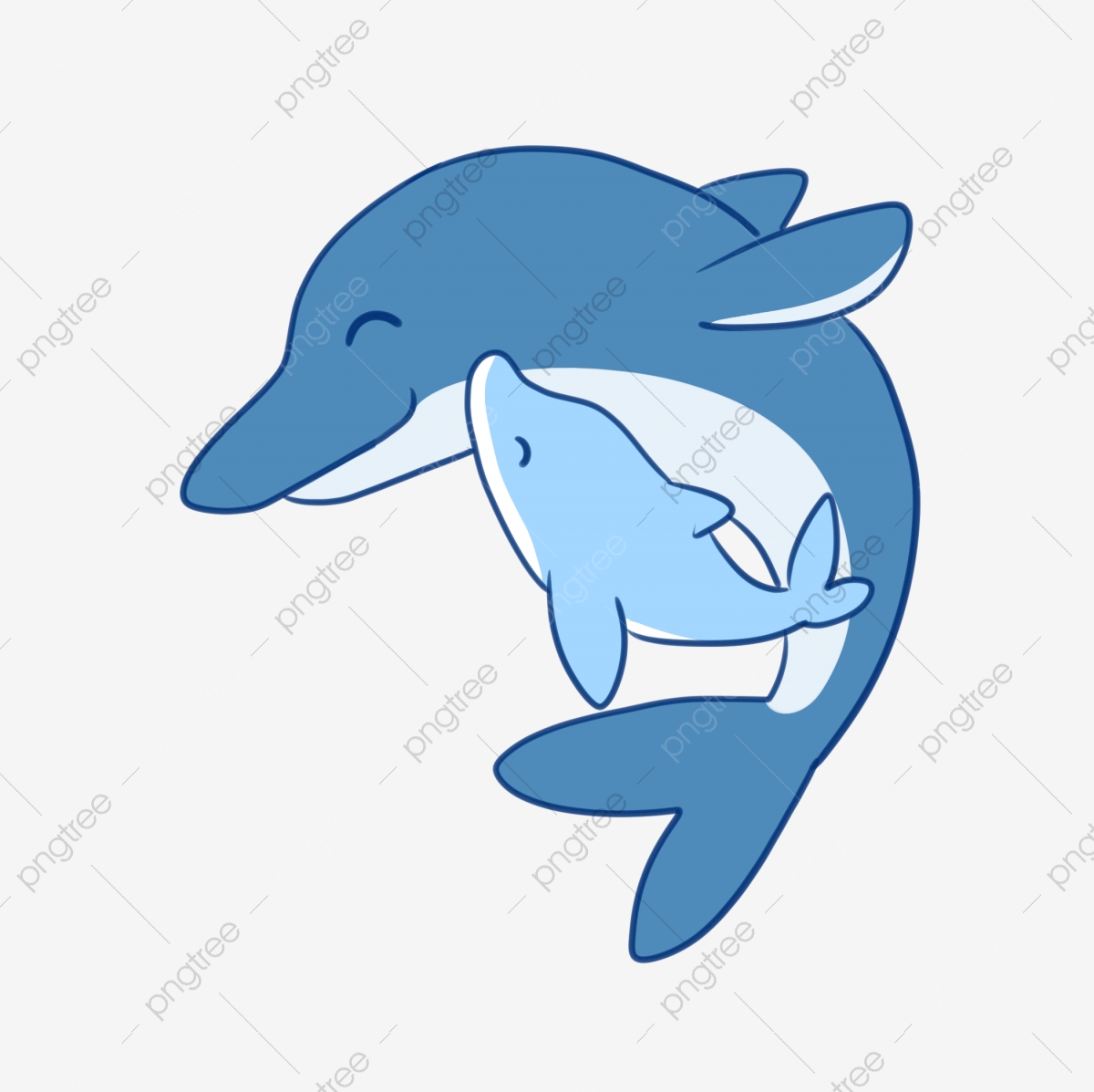 dolphins clipart mother child