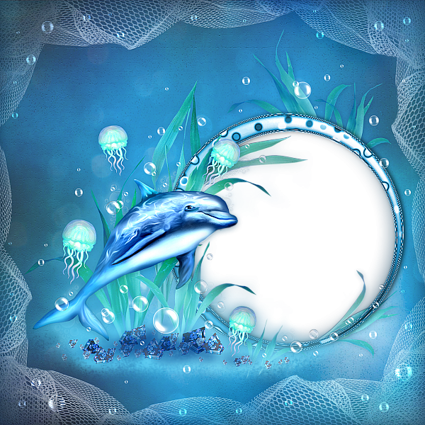 Transparent sea frame with. Dolphins clipart dancing dolphin