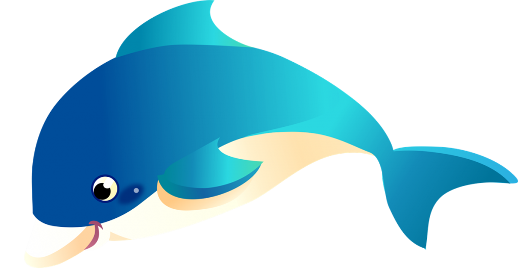 Dolphins under sea