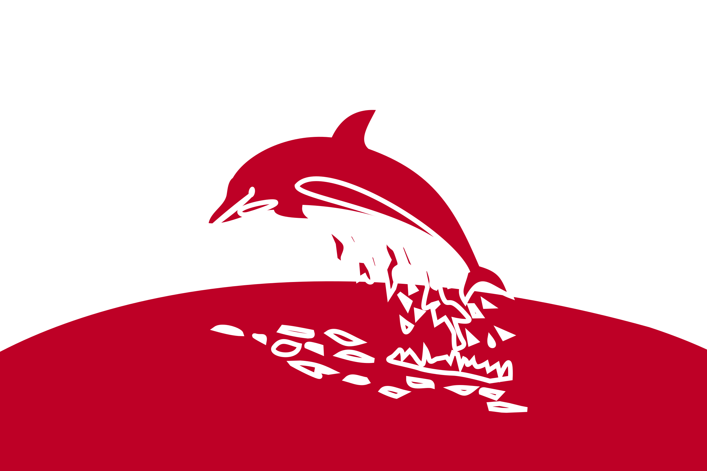 clipart dolphin red
