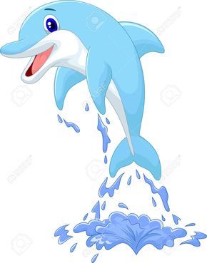 Stock vector cute drawings. Clipart dolphin royalty free