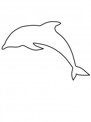 clipart dolphin shape