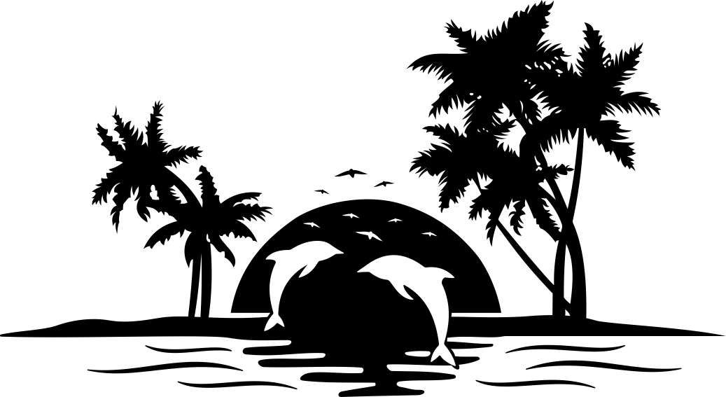 sunset clipart easy beach