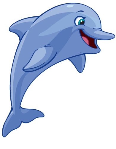 clipart dolphin two