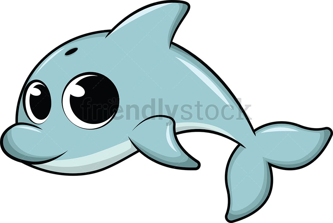 Cute baby svg files. Clipart dolphin vector