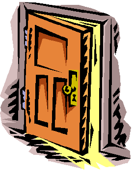 Watch for the closing. Clipart door creaky