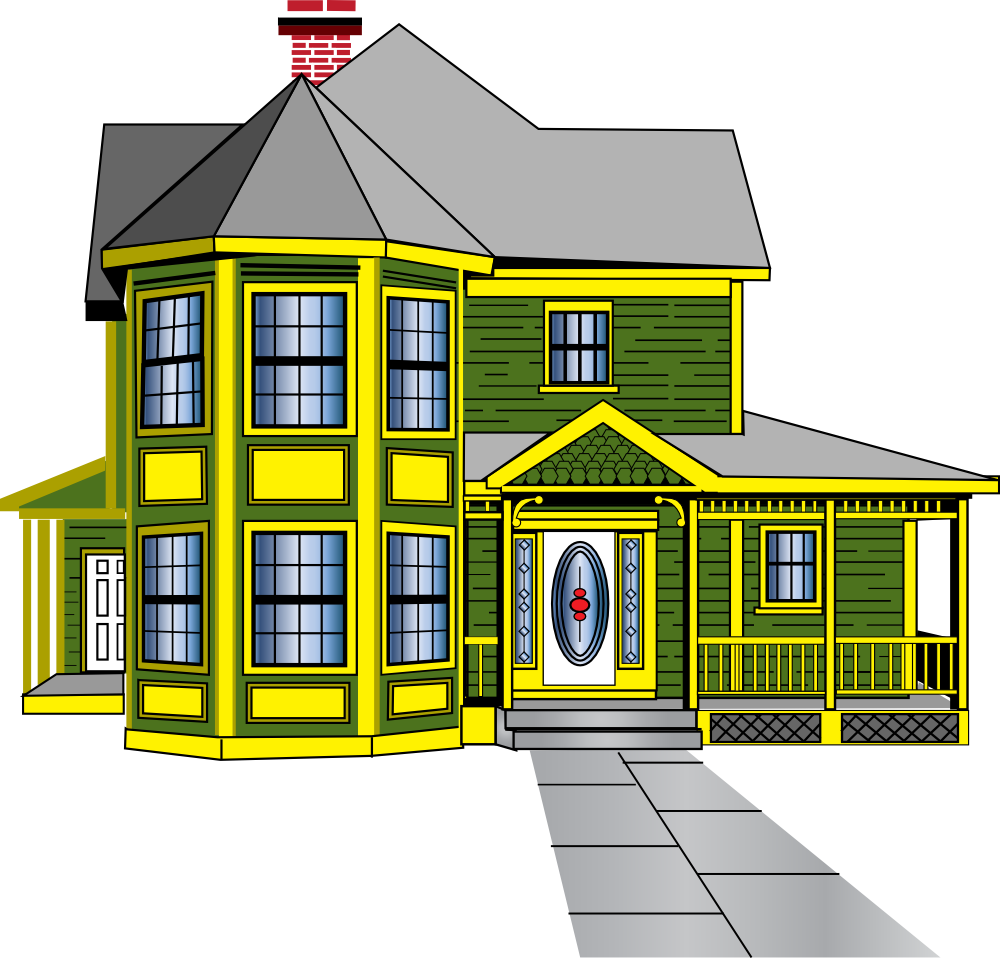 mansion clipart house lawn