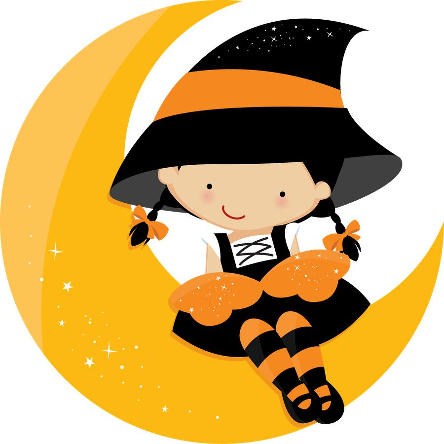 witch clipart kawaii