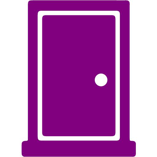 clipart door purple door