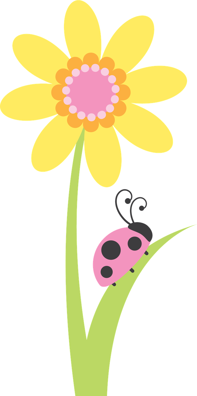Joaninhas minus pinterest pink. Ladybugs clipart sunflower
