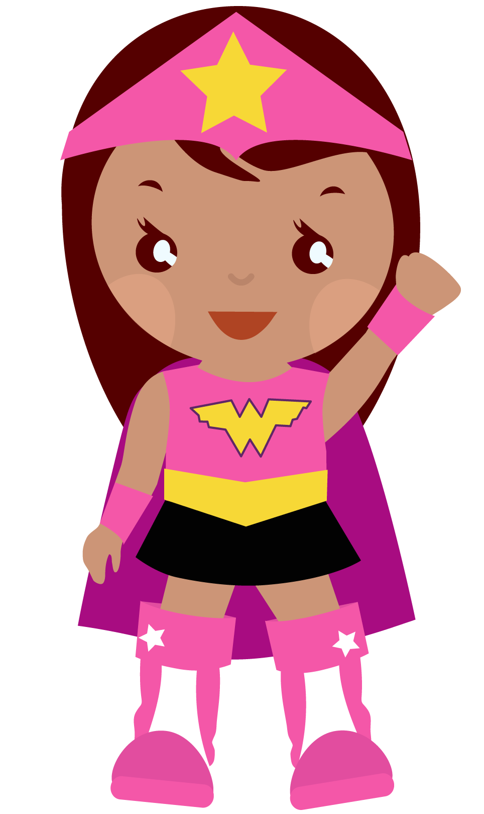 Hero clipart cape. Girl superhero clip art