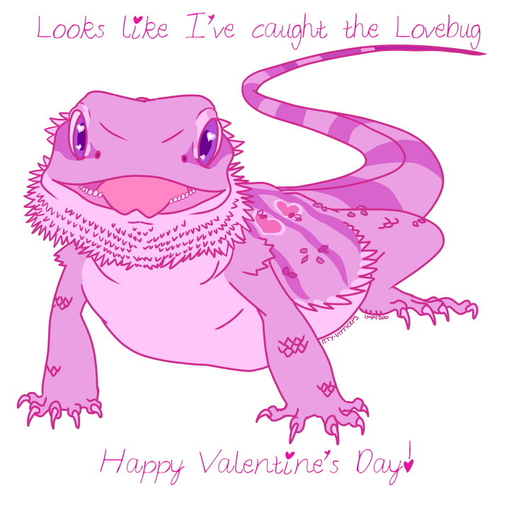 Valentine clipart dragon. Bearded by impydoo on