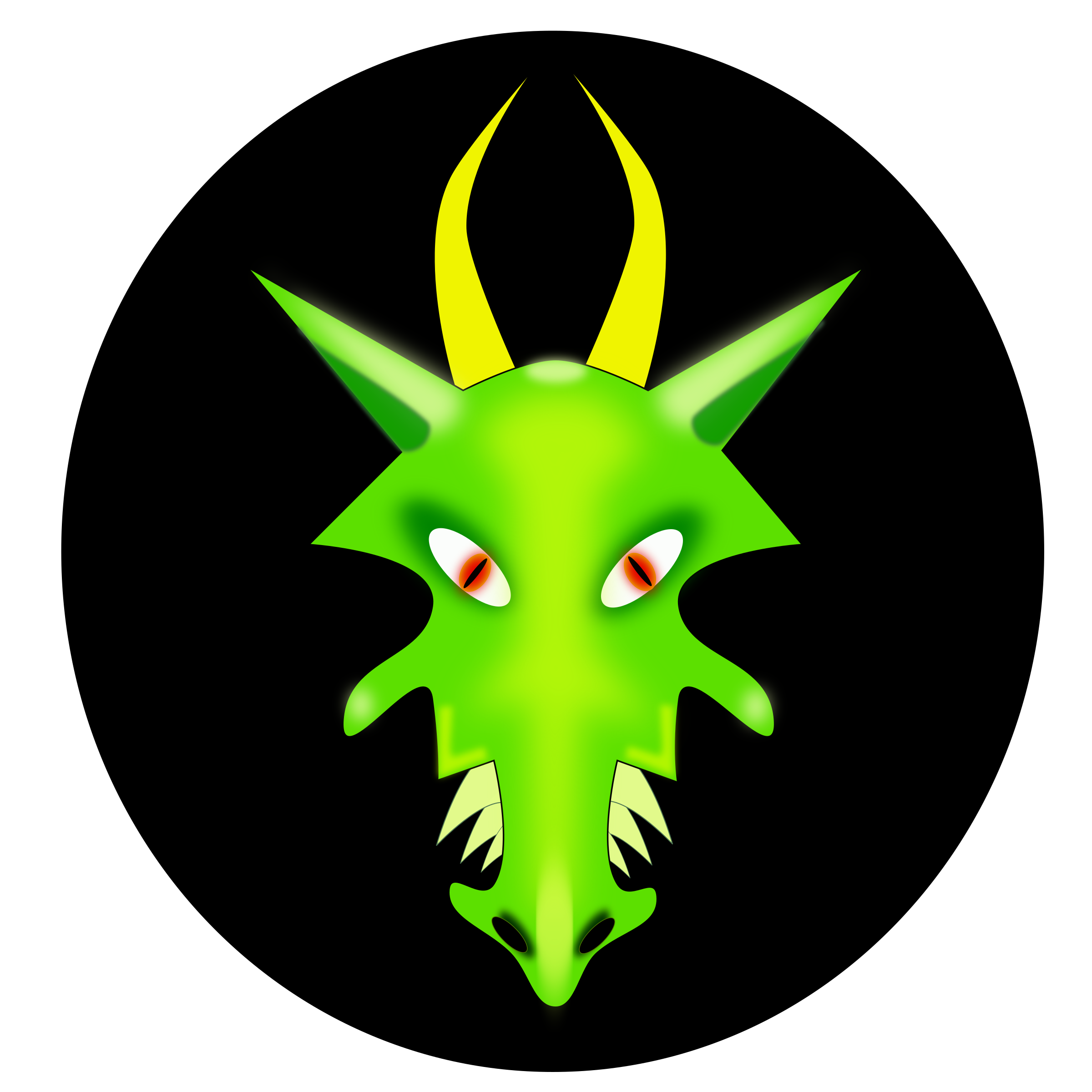 Face of a big. Clipart dragon green dragon