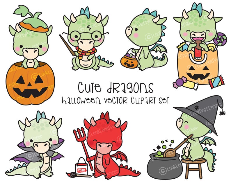 clipart dragon halloween