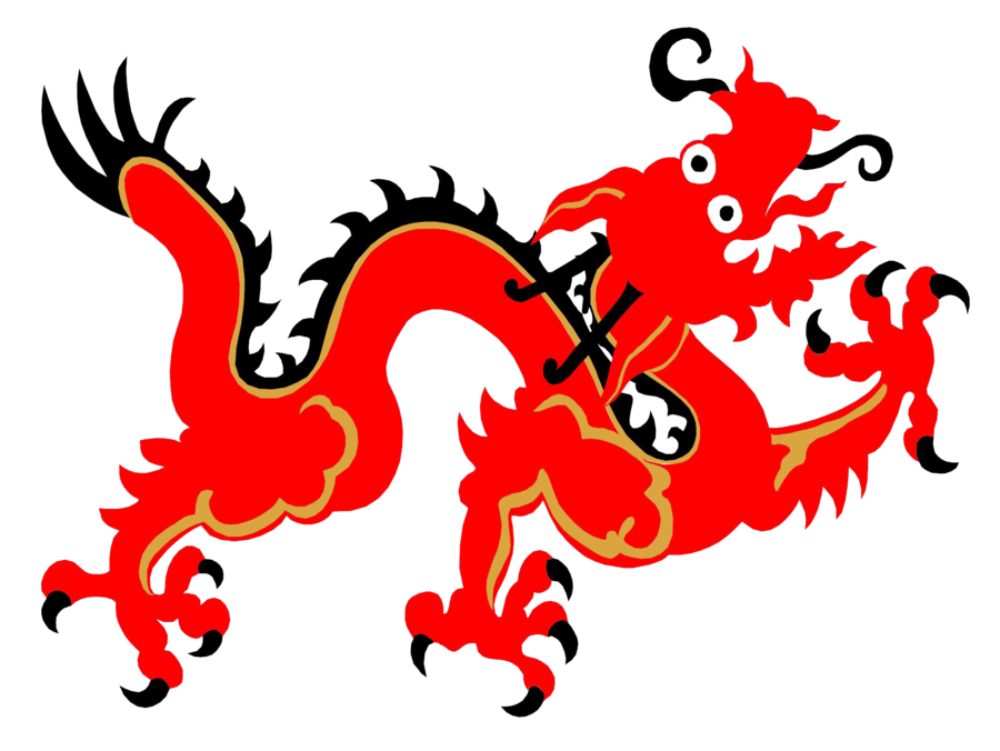 Chinese red pencil and. Dragon clipart friendly dragon