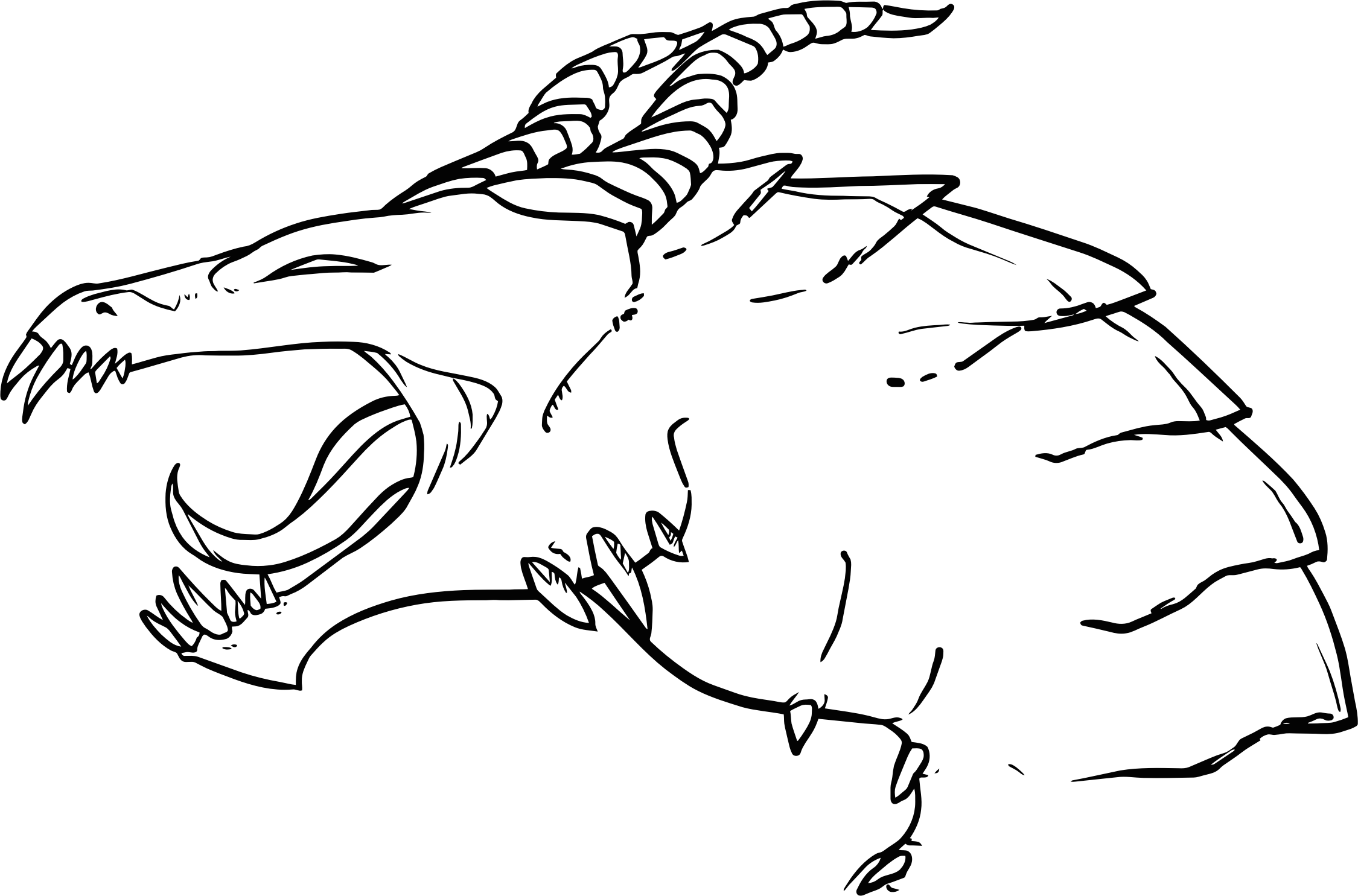 Dragon line drawing