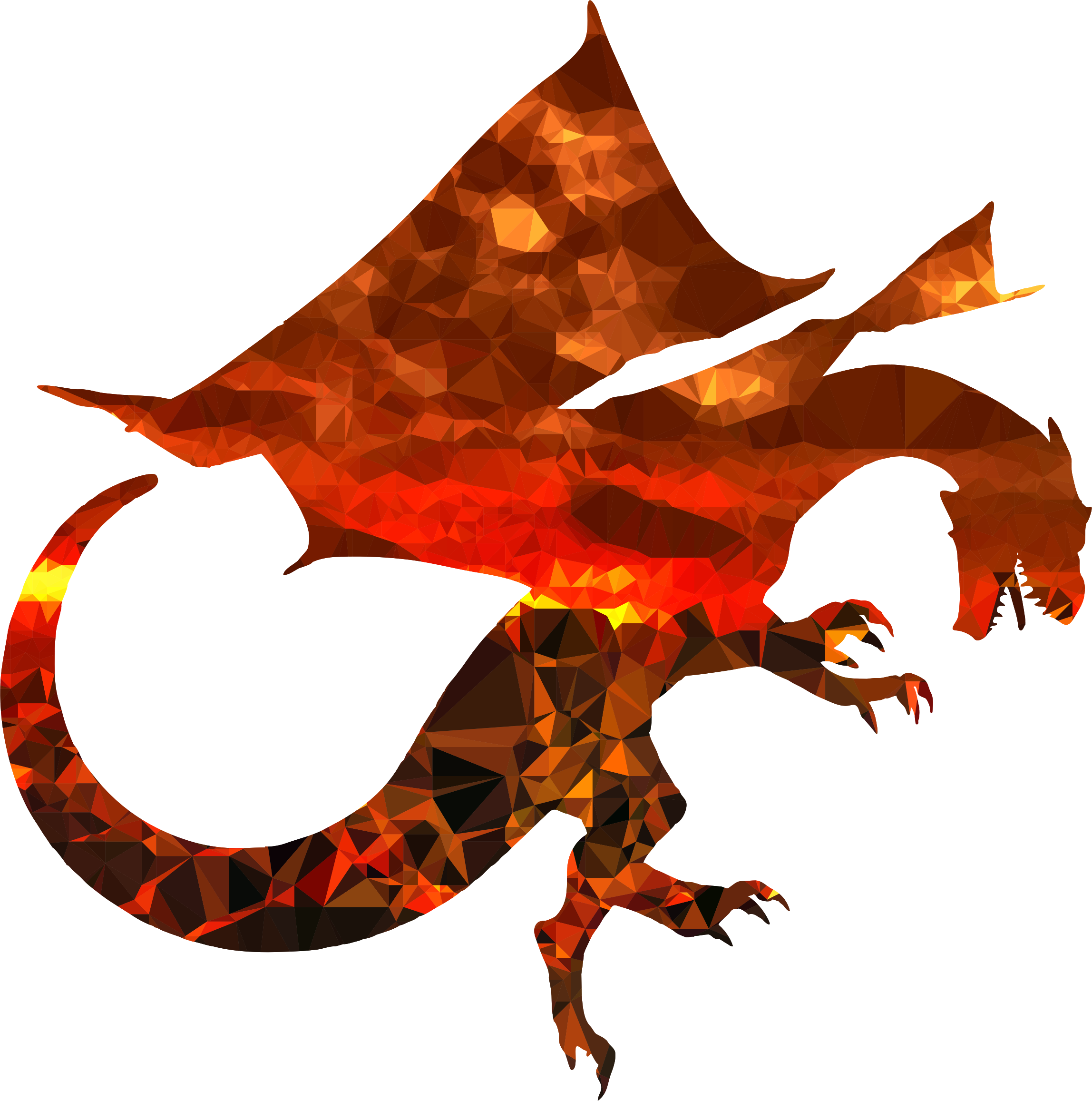 orange clipart dragon
