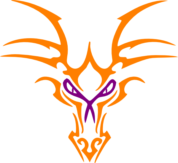 clipart dragon orange