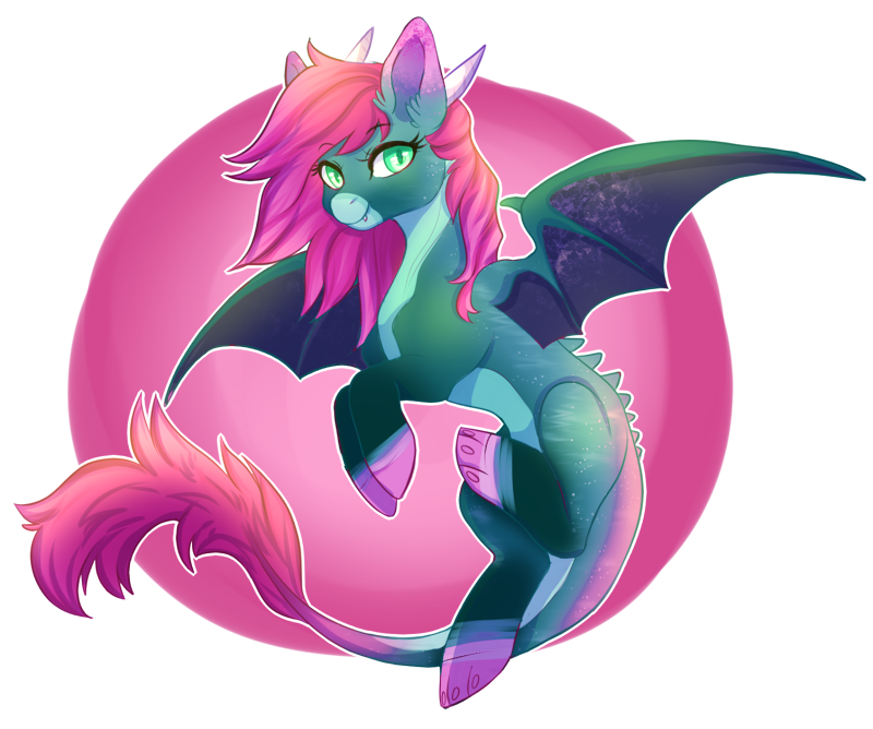 Pony raffle closed by. Clipart dragon pink dragon