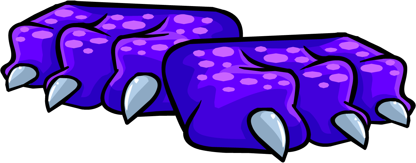 Feet club penguin wiki. Clipart dragon purple dragon