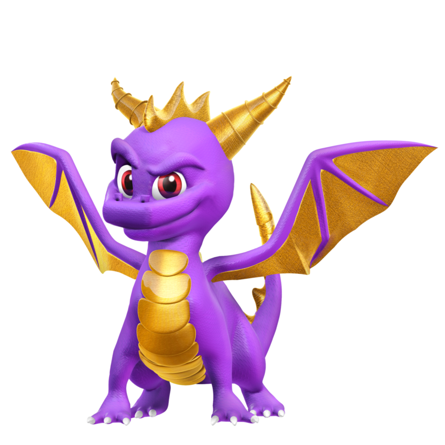 Clipart dragon purple dragon. Spyro the render by