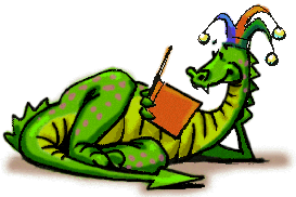 clipart dragon reading