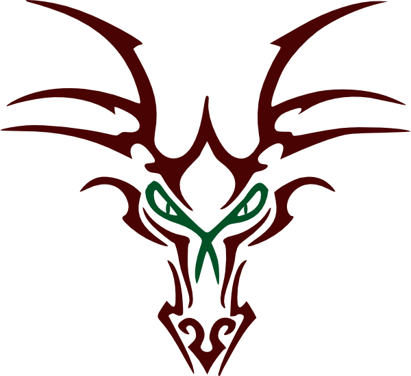 Clipart dragon red dragon. Head clip art at