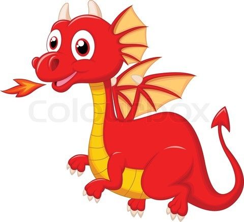 Cute cartoon lol maclen. Clipart dragon red dragon