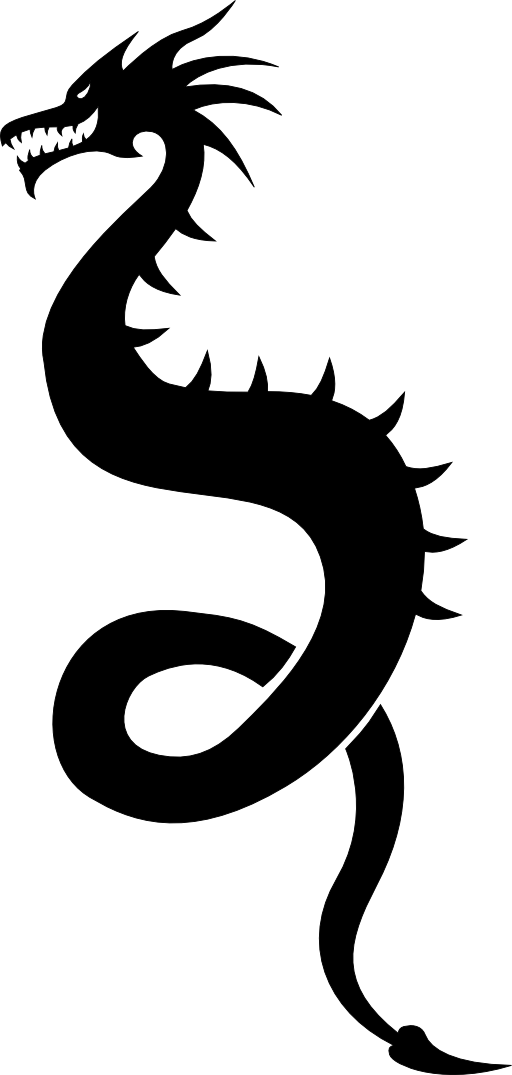 Silhouette i public domain. Clipart dragon royalty free