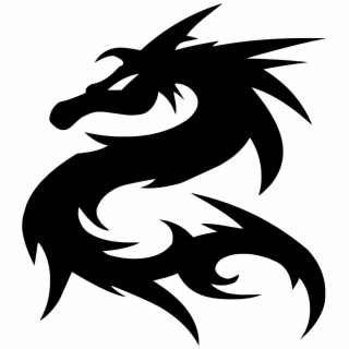 clipart dragon tribal dragon