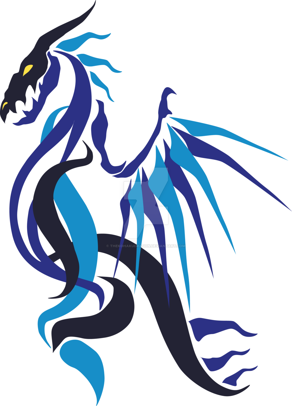 Blue art clip illustration. Clipart dragon vector