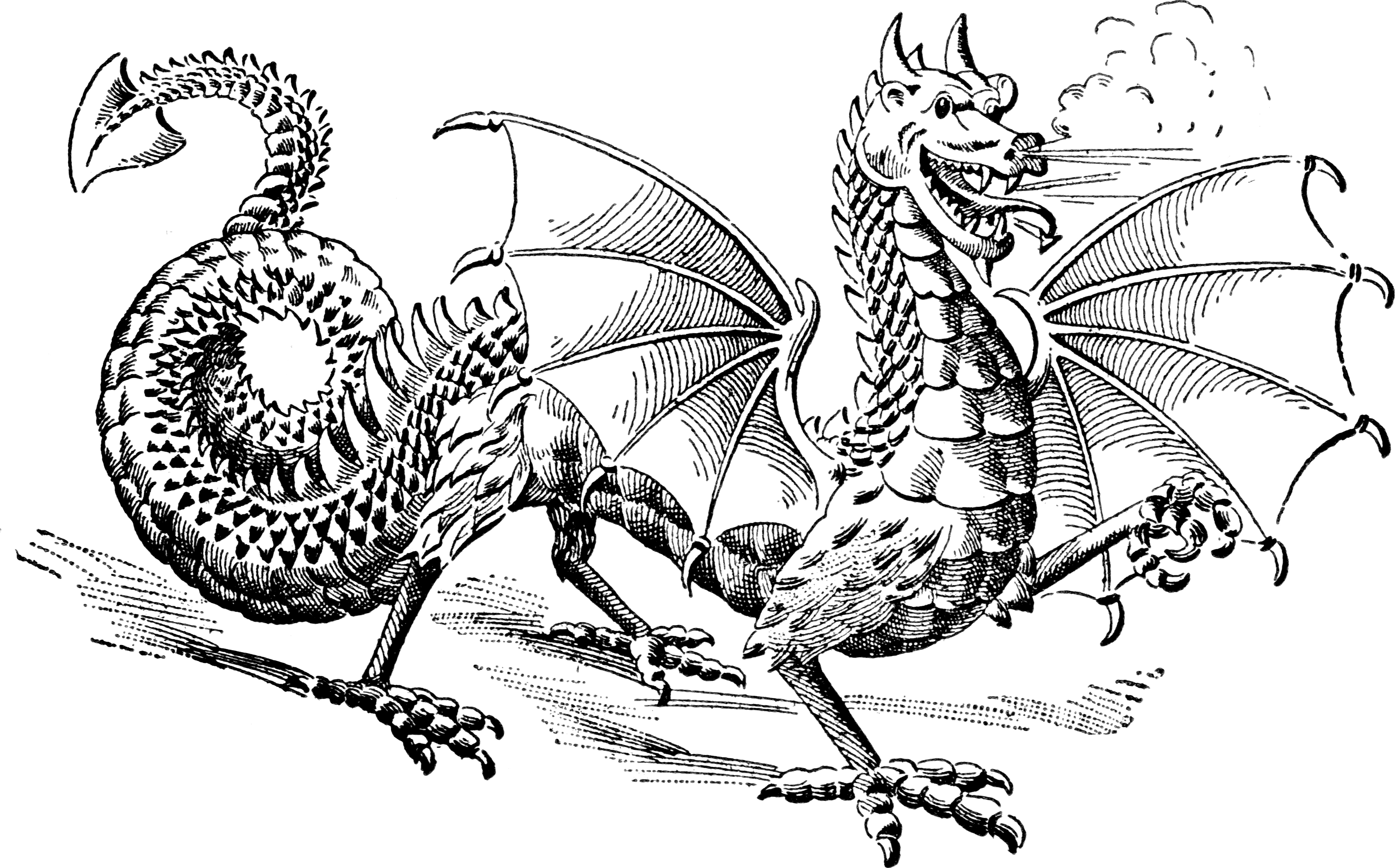 dragon clipart victorian