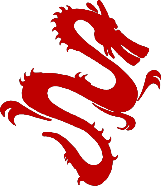 Red clip art at. Clipart dragon water dragon
