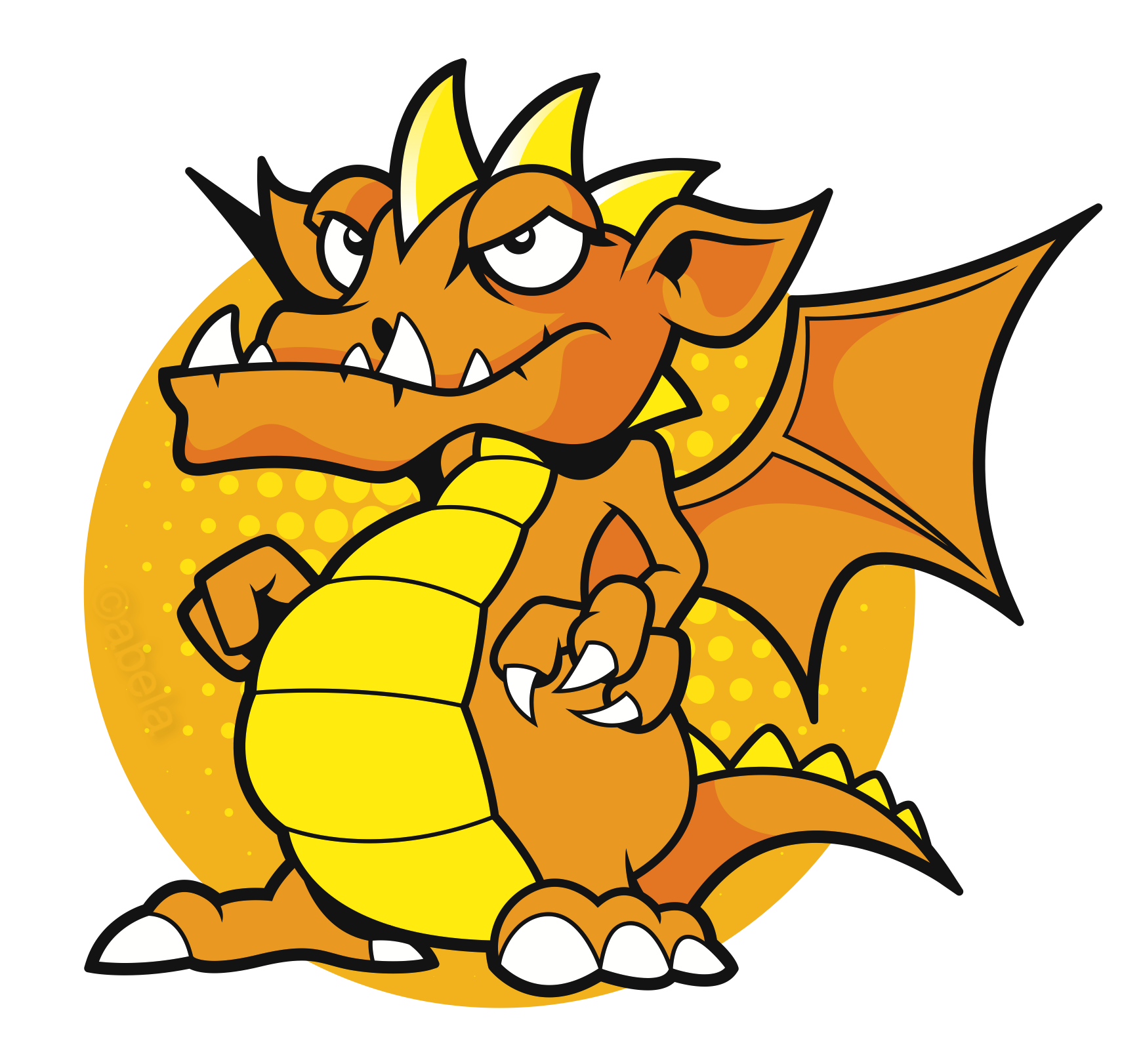 dragon clipart yellow