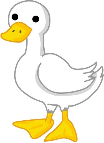 1 clipart duck. Clip art black and