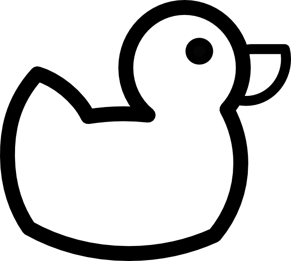 Black and white images. Wet clipart duck