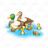 clipart duck family