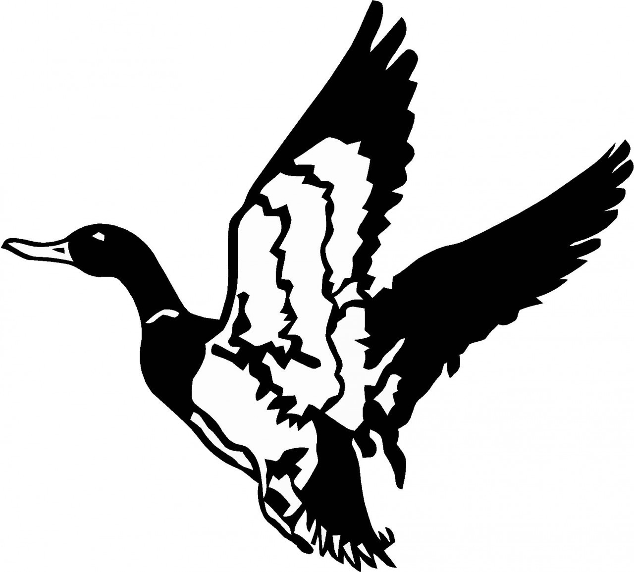 clipart duck flying