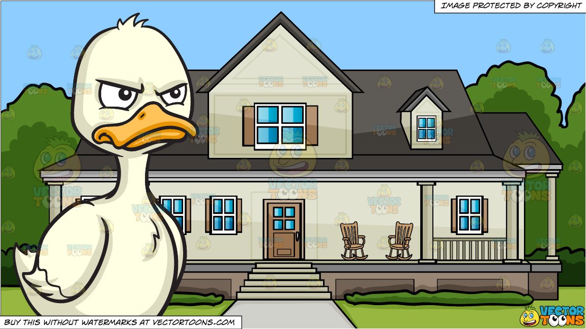 Clipart duck home. An angry and a