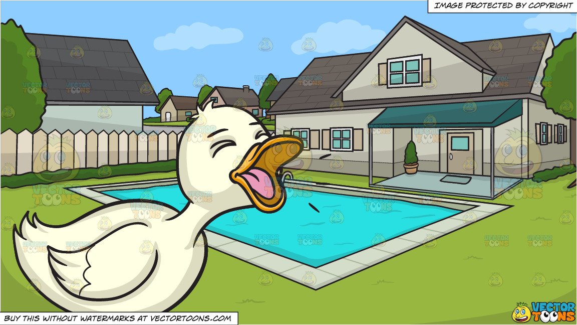 A quacking and suburban. Clipart duck home