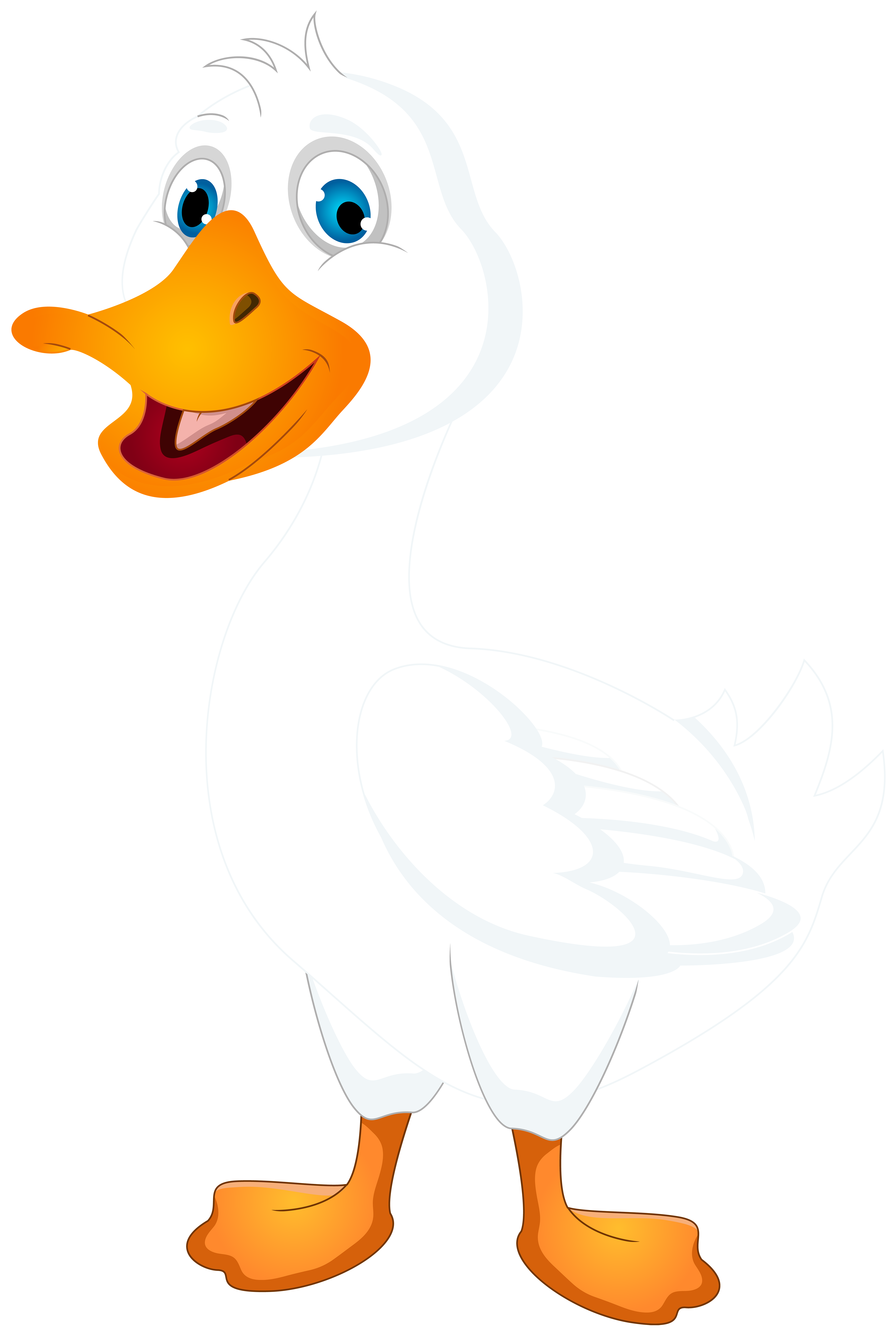 White duck cartoon png. Ducks clipart happy