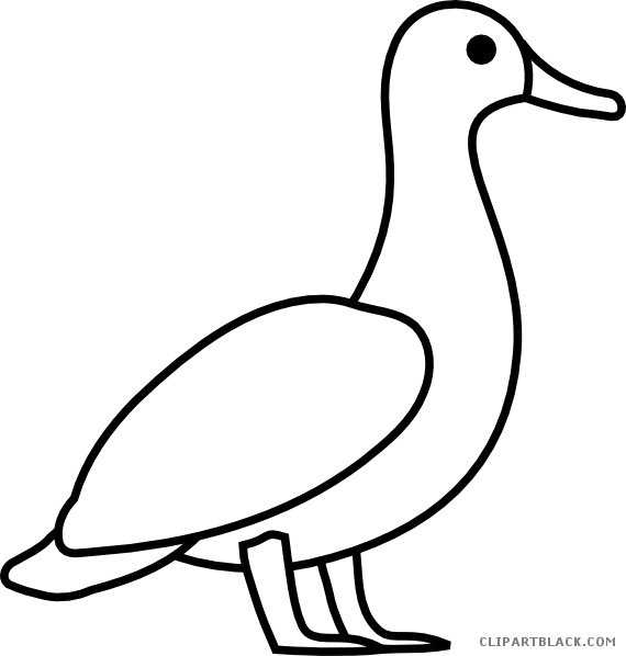 outline clipart duck