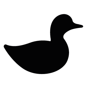 clipart duck shape