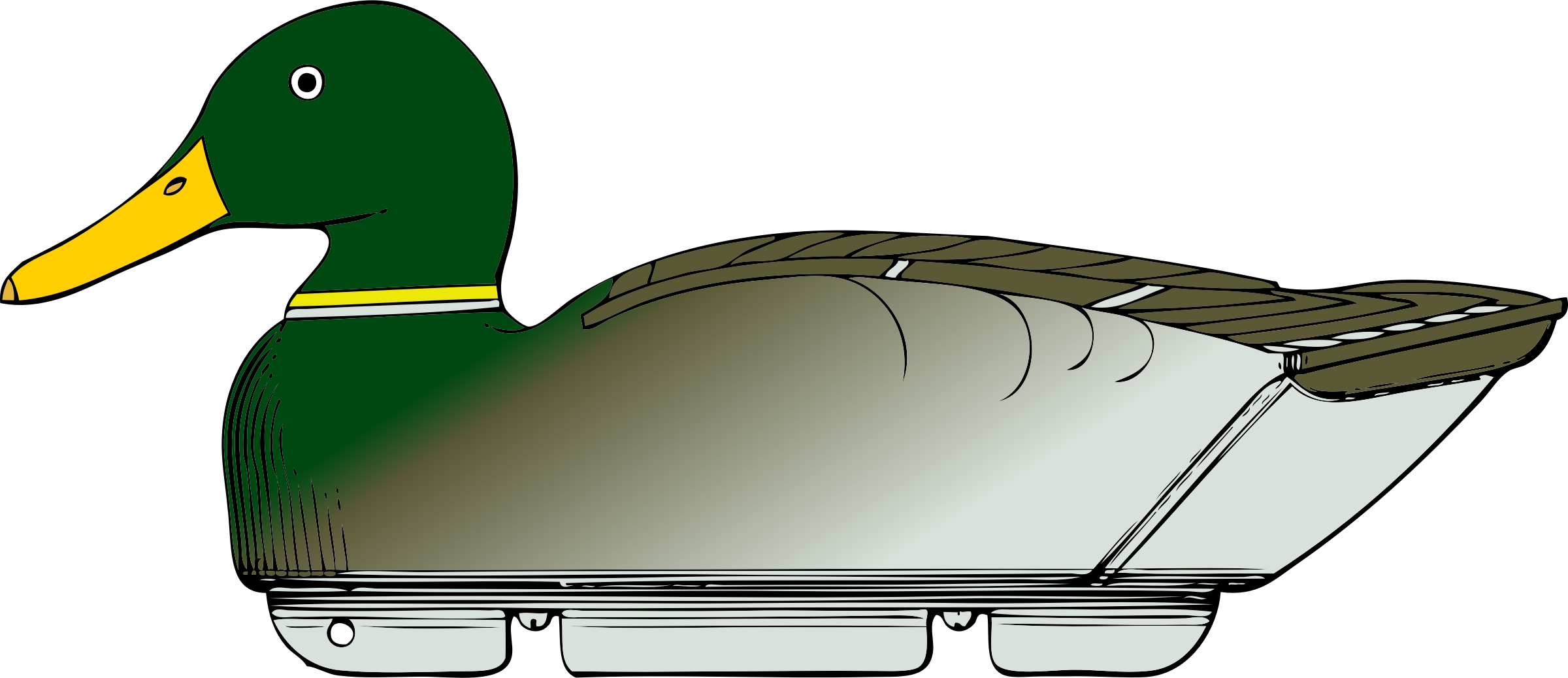 Decoy big image png. Clipart duck side view