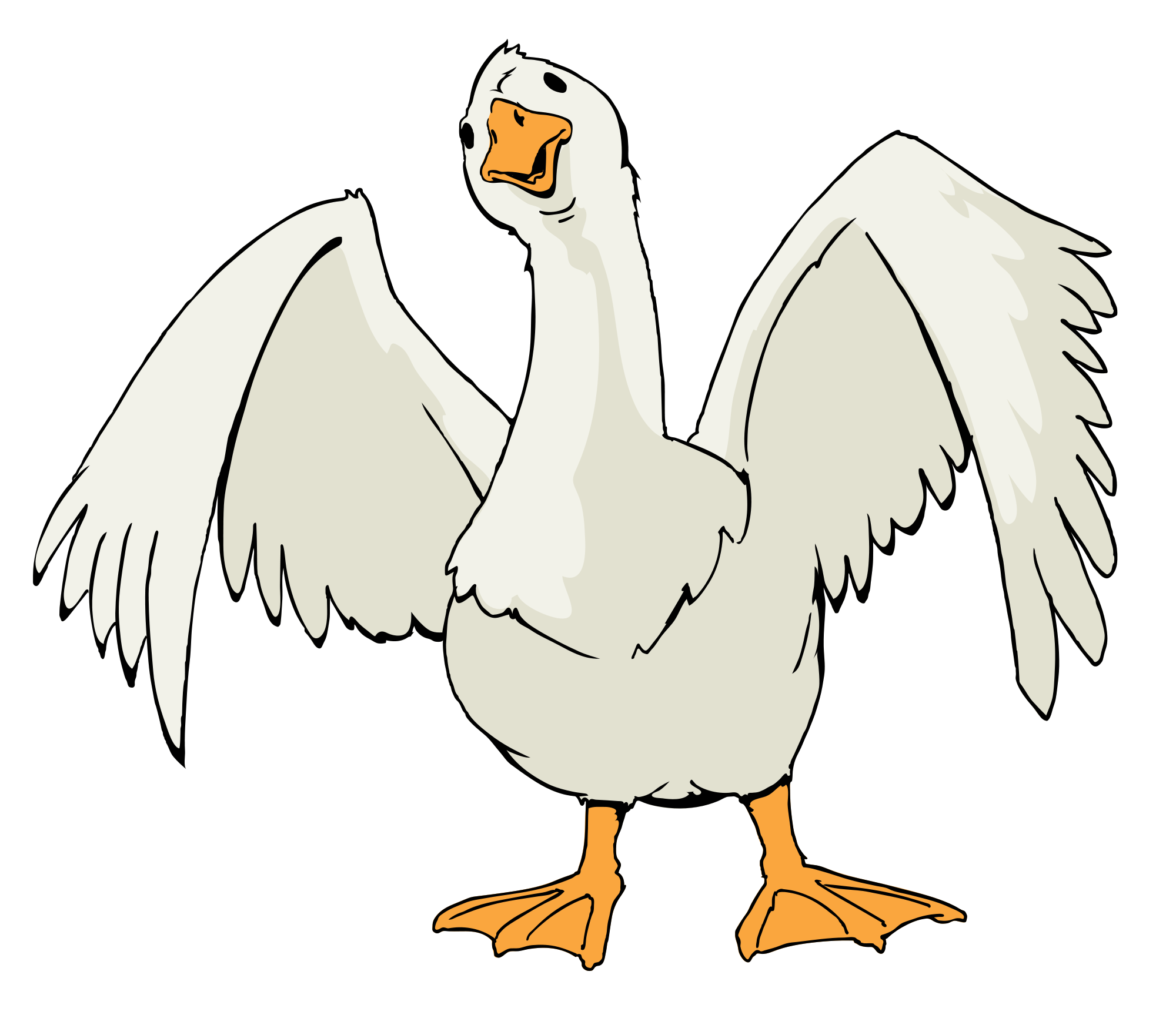File goose cartoon svg. Clipart duck silly