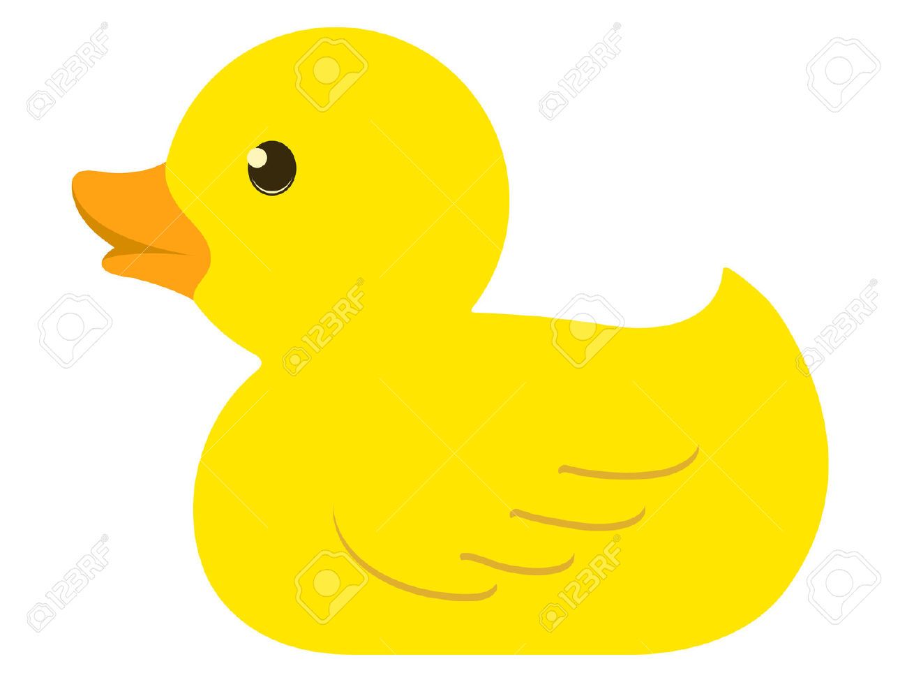 Stock vector rock painting. Ducks clipart toy duck