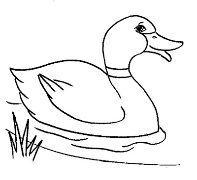 duck clipart sketch