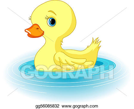 clipart duck swimming